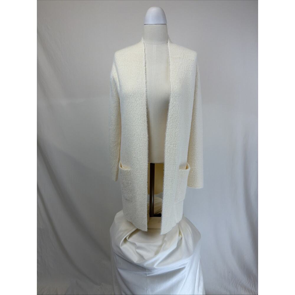 NWT Love Token Ivory Ultra Soft Long Open Cardigan Sweater MED #0691